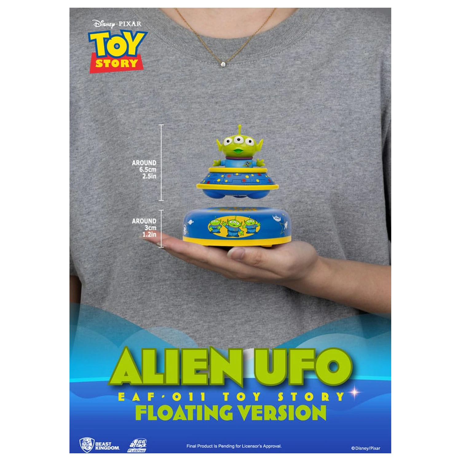 Toy Story Egg Attack schwebendes Modell Alien UFO 6 cm Produktfoto