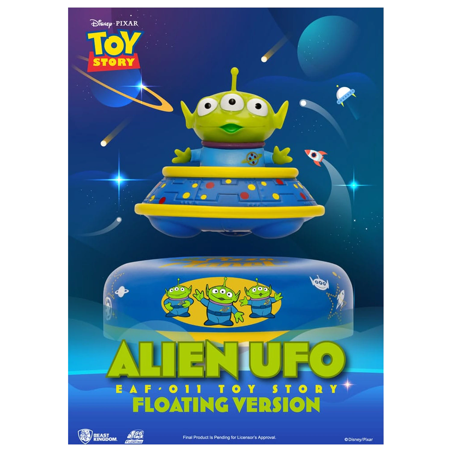 Toy Story Egg Attack schwebendes Modell Alien UFO 6 cm Produktfoto