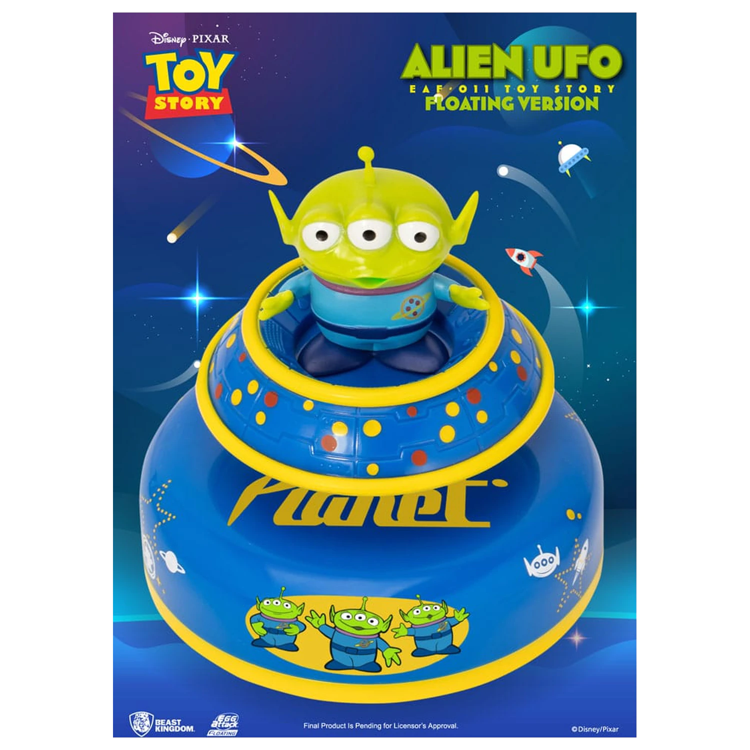 Toy Story Egg Attack schwebendes Modell Alien UFO 6 cm Produktfoto