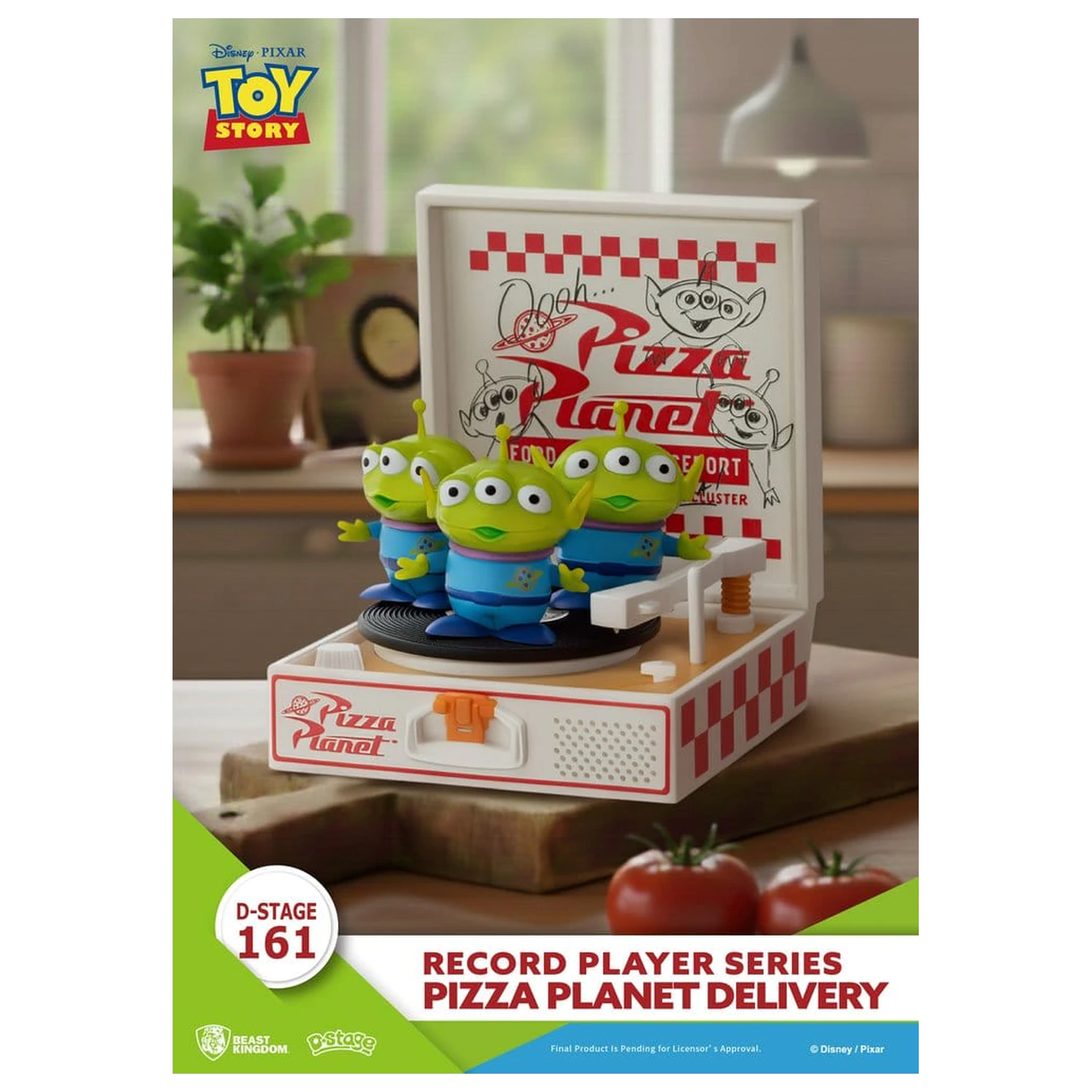 Toy Story Plattenspieler Serie PVC Figur Pizza Planet Lieferung 12 cm Produktfoto