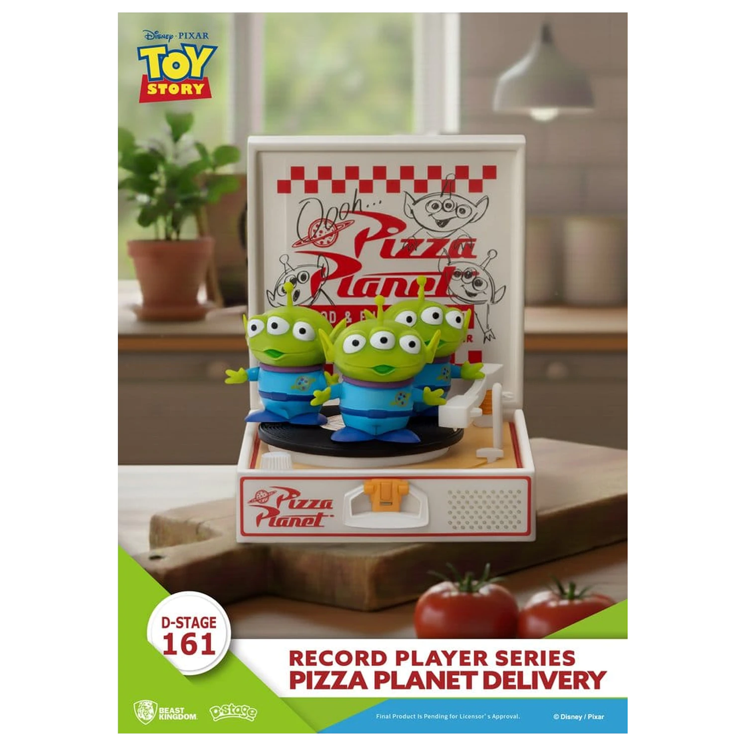 Toy Story Plattenspieler Serie PVC Figur Pizza Planet Lieferung 12 cm Produktfoto