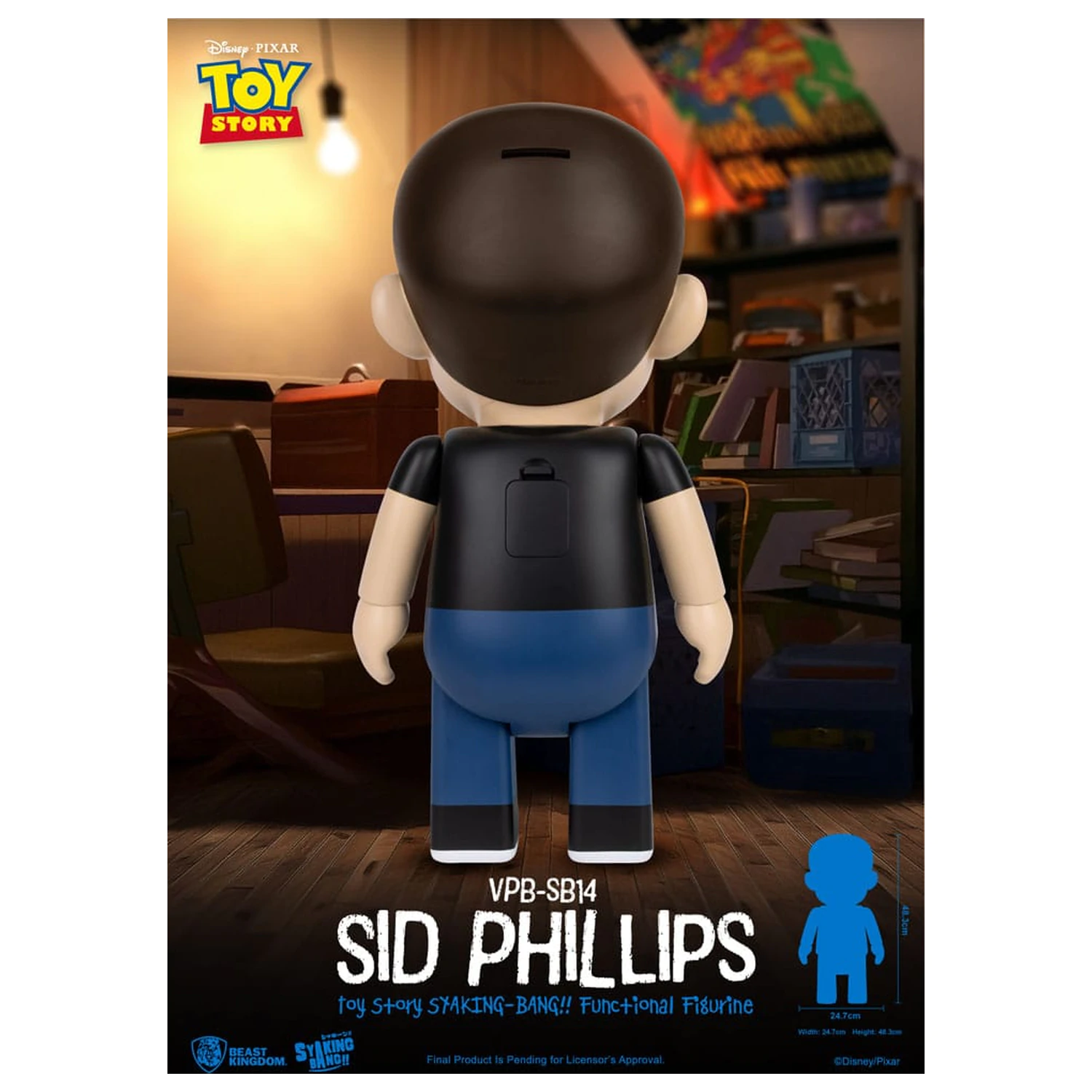 Toy Story Piggy Vinyl Sparschwein Sid Phillips 48 cm Produktfoto