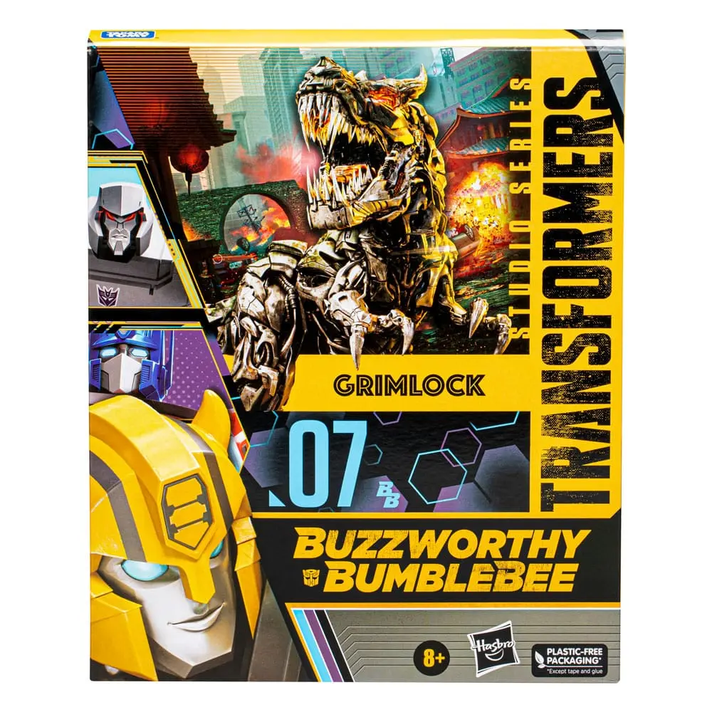 Transformers: Ära des Untergangs Buzzworthy Bumblebee Leader Class Actionfigur 07BB Grimlock 22 cm Produktfoto