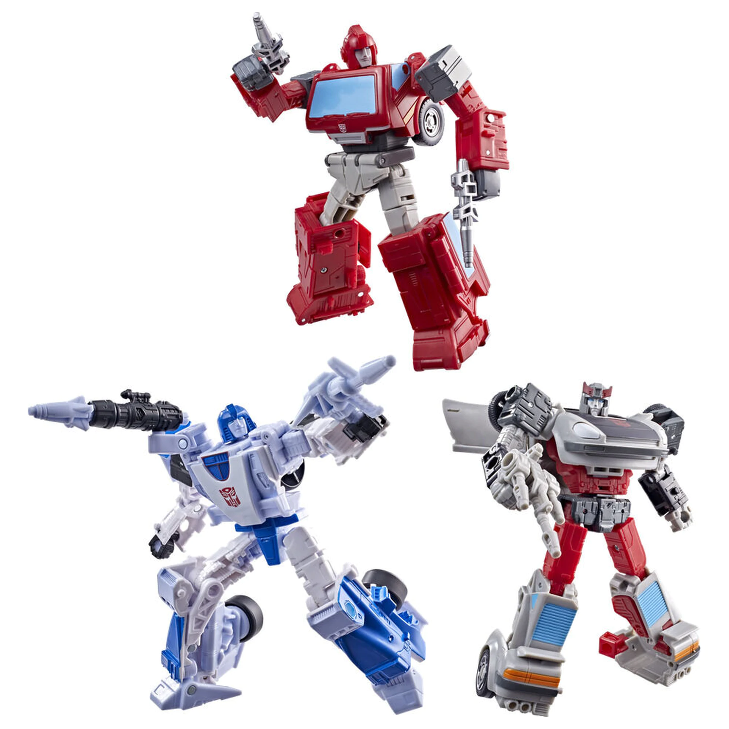 Transformers Age of the Primes Atobot Mirage & Ironhide & Bluestreak Set 3 Figuren 13-15 cm Produktfoto