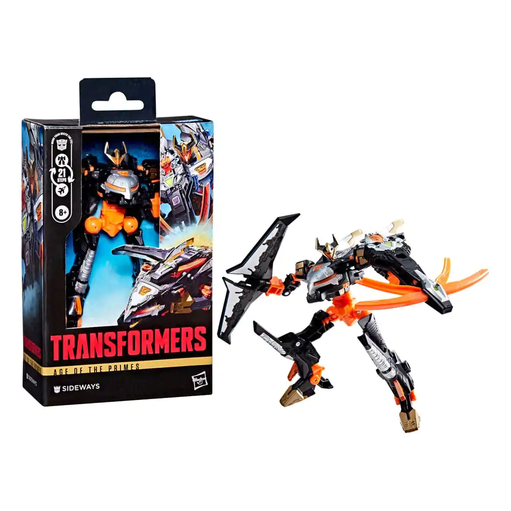 Transformers Age of the Primes Deluxe Class Action Figur Sideways 14 cm Produktfoto