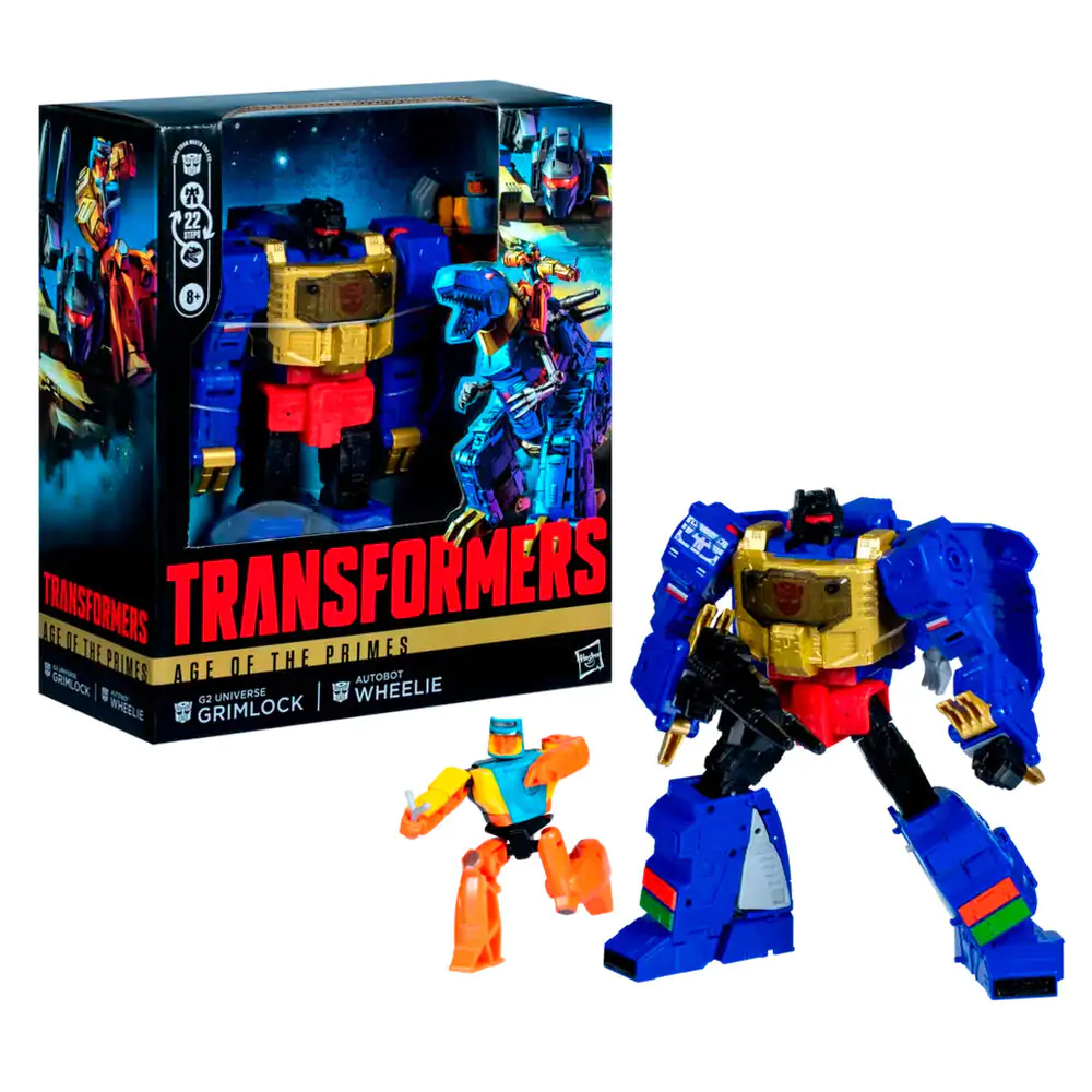 Transformers Age of the Primes G2 Universe Grimlock Autobot Wheelie Figur 19cm Produktfoto