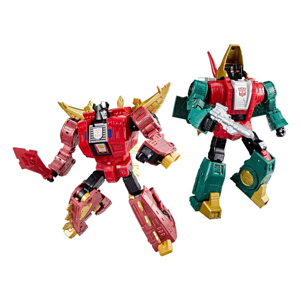 Transformers Age of the Primes Leader Class Actionfigur G2 Universe Dinobots Snarl & Slug 19 cm Produktfoto