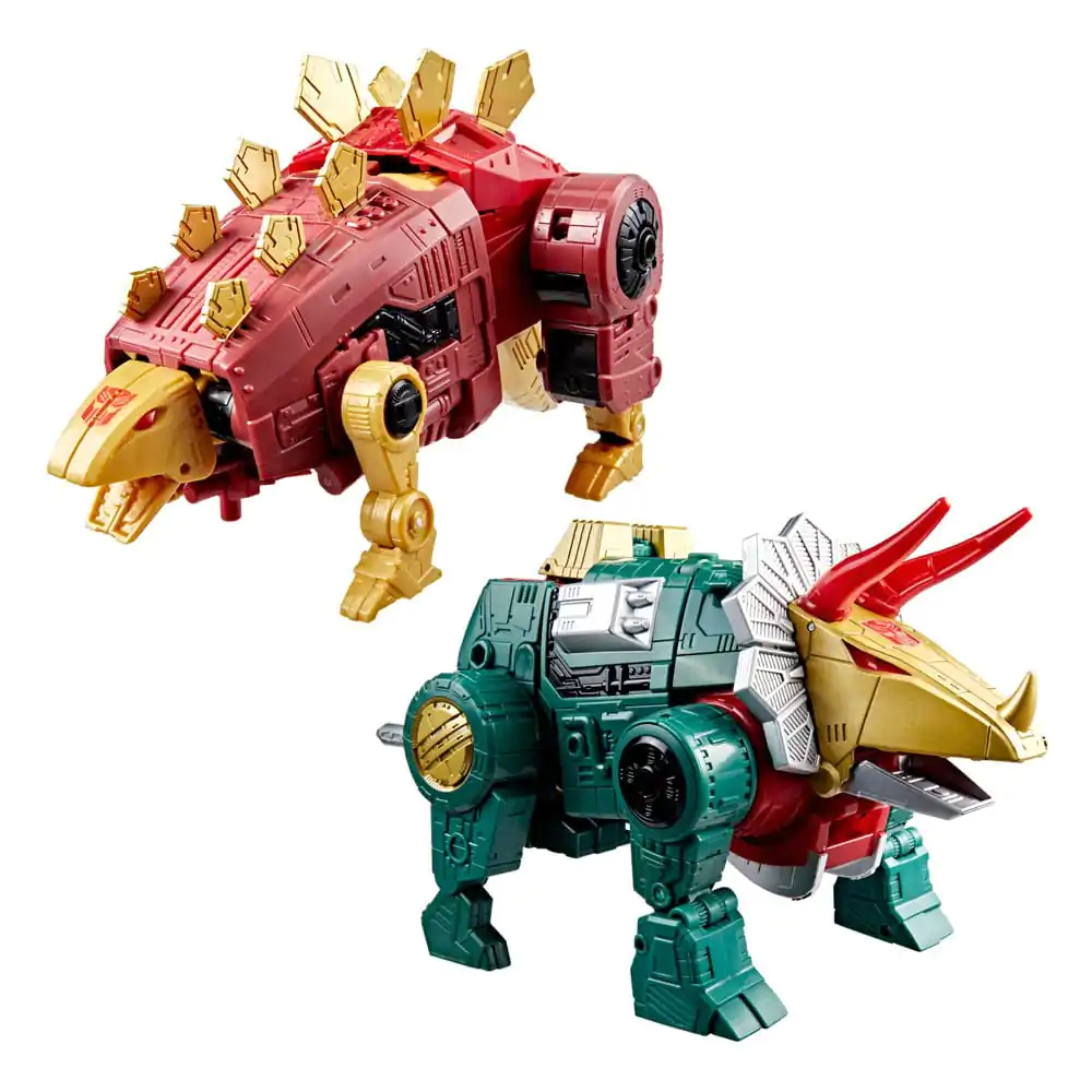 Transformers Age of the Primes Leader Class Actionfigur G2 Universe Dinobots Snarl & Slug 19 cm Produktfoto