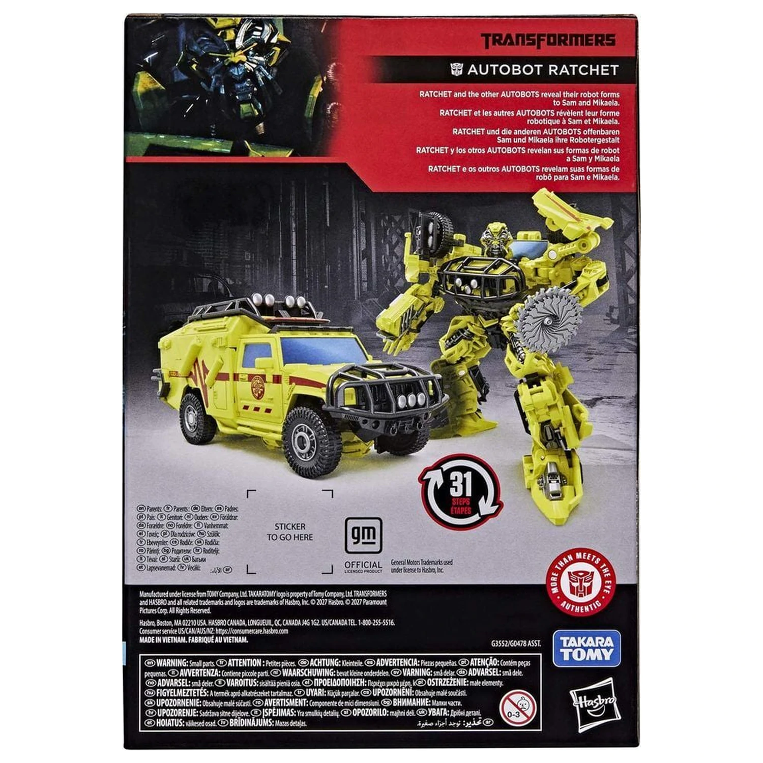 Transformers Autobot Ratchet Figur 16,5 Zentimeter Produktfoto