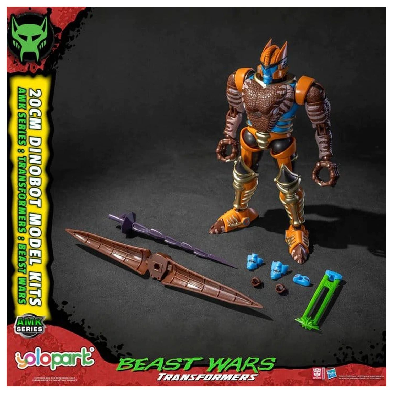 Transformers: Beast Wars AMK Series Plastikmodell Bausatz Dinobot 20 cm Produktfoto