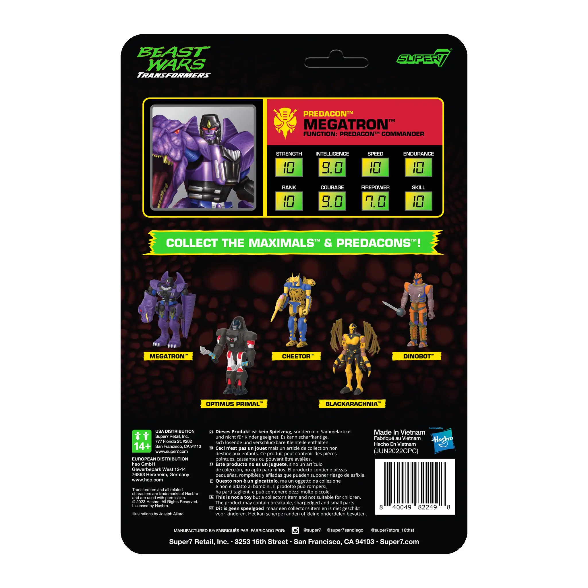 Transformers Beast Wars  ReAction Actionfigur Megatron 10 cm Produktfoto