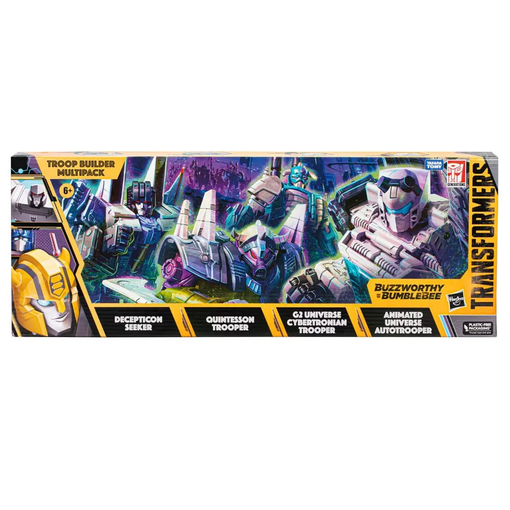 Transformers Buzzworthy Bumblebee Actionfiguren 4er-Pack Troop Builder Multipack Produktfoto