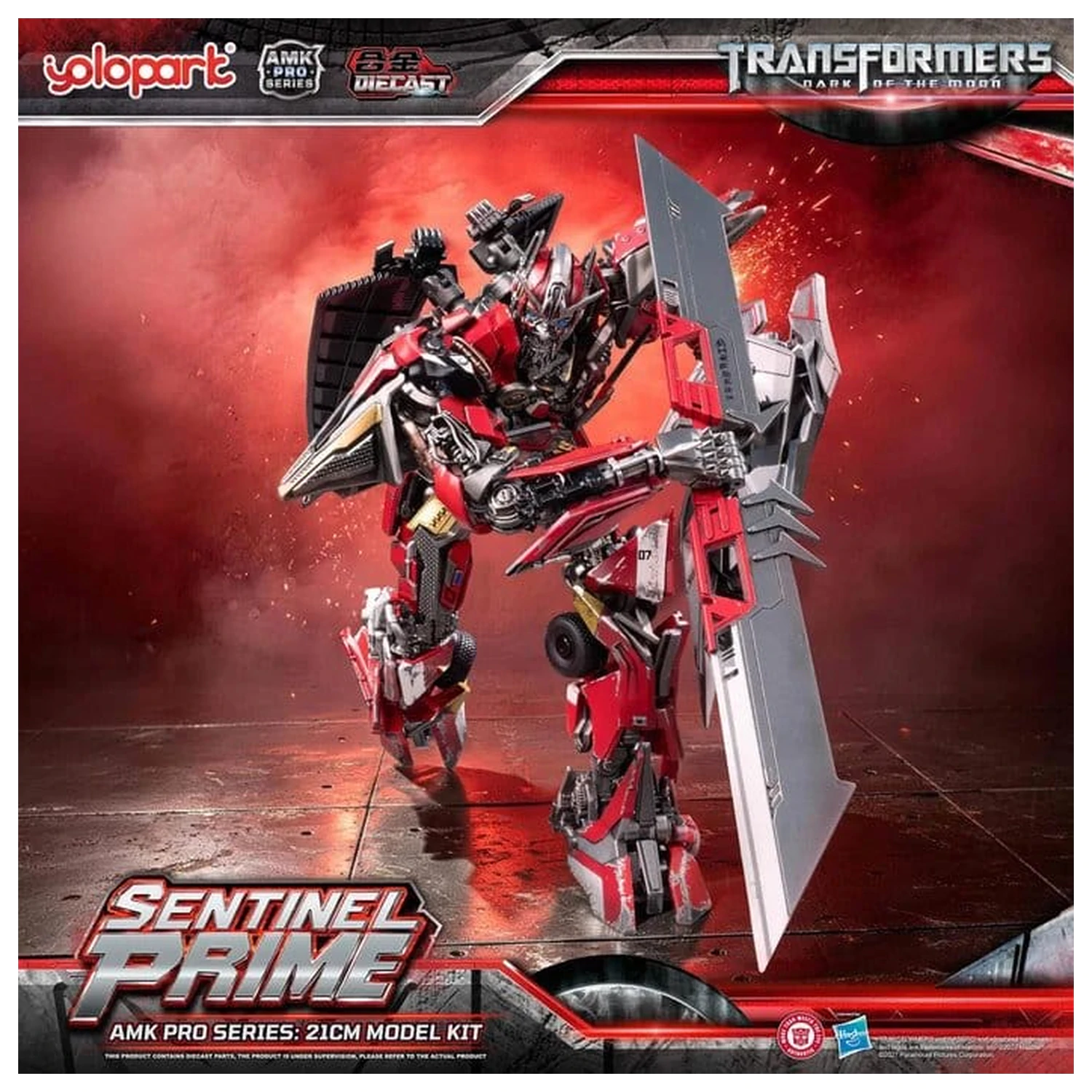Transformers: Dark of the Moon AMK PRO Series Plastikmodellbausatz Sentinel Prime 21 Zentimeter Produktfoto