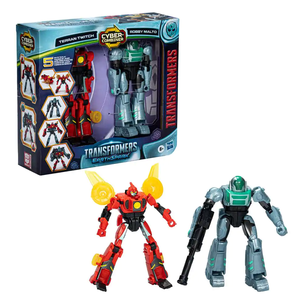 Transformers EarthSpark Cyber Combiner Actionfiguren 2er-Pack Terran Twitch & Robby Malto 13 cm termékfotó