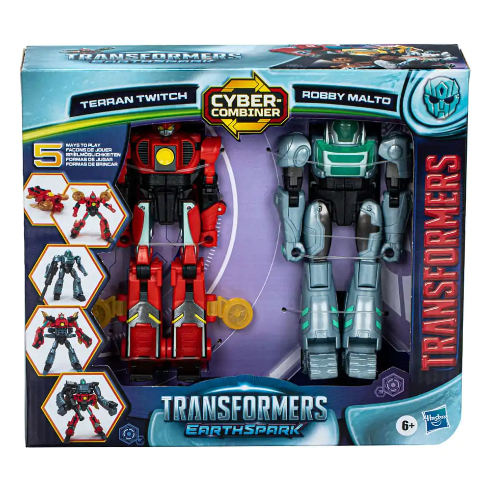 Transformers EarthSpark Cyber Combiner Actionfiguren 2er-Pack Terran Twitch & Robby Malto 13 cm termékfotó