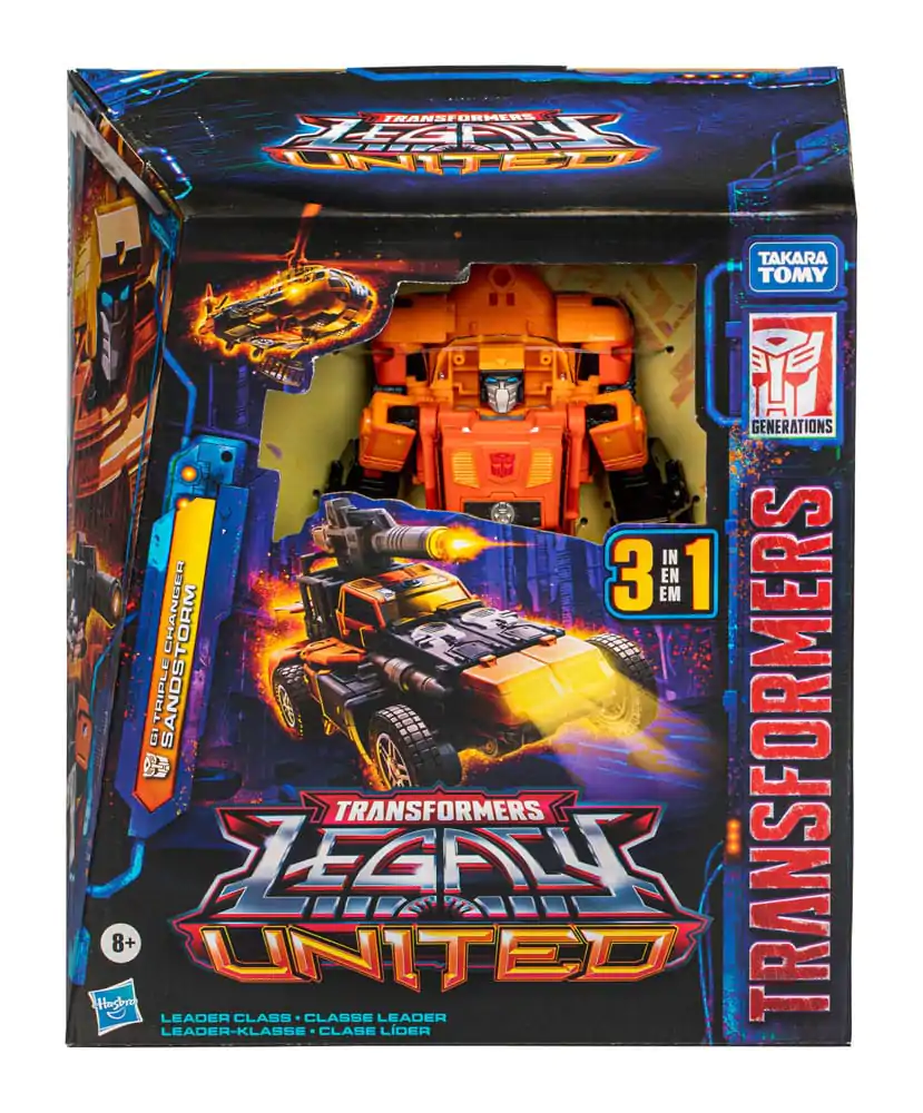 Transformers Generations Legacy United Leader Class Actionfigur G1 Triple Changer Sandstorm 19 cm Produktfoto