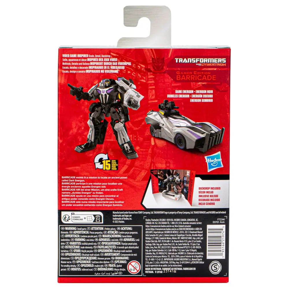 Transformers Generations Studio Series Deluxe Class Action Figur Gamer Edition Barricade 11 cm Produktfoto