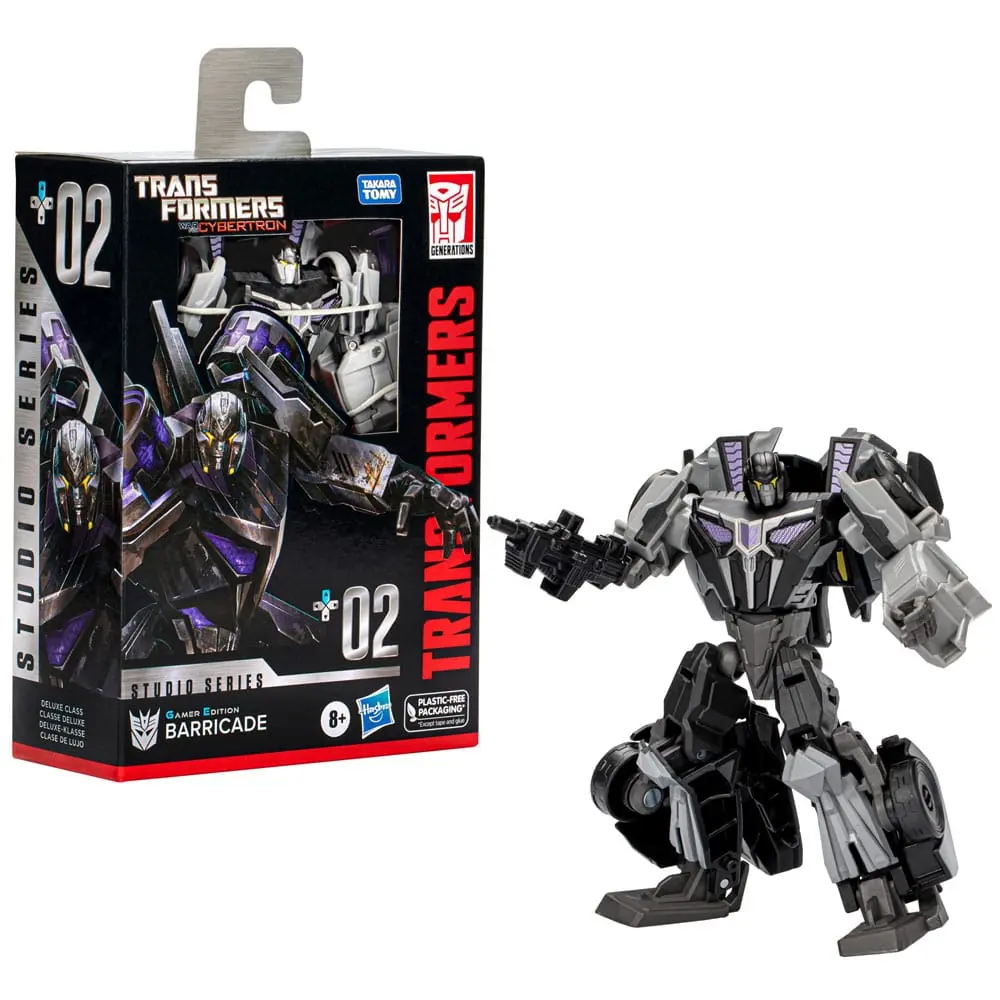 Transformers Generations Studio Series Deluxe Class Action Figur Gamer Edition Barricade 11 cm Produktfoto