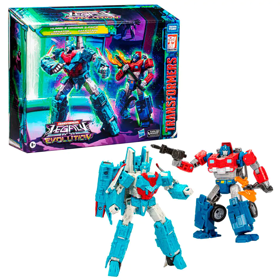 Transformers Legacy Evolution Rise of Tyranny Humble Origins Data Cleark &amp; Senator 2-er Figurn set 17,5cm Produktfoto