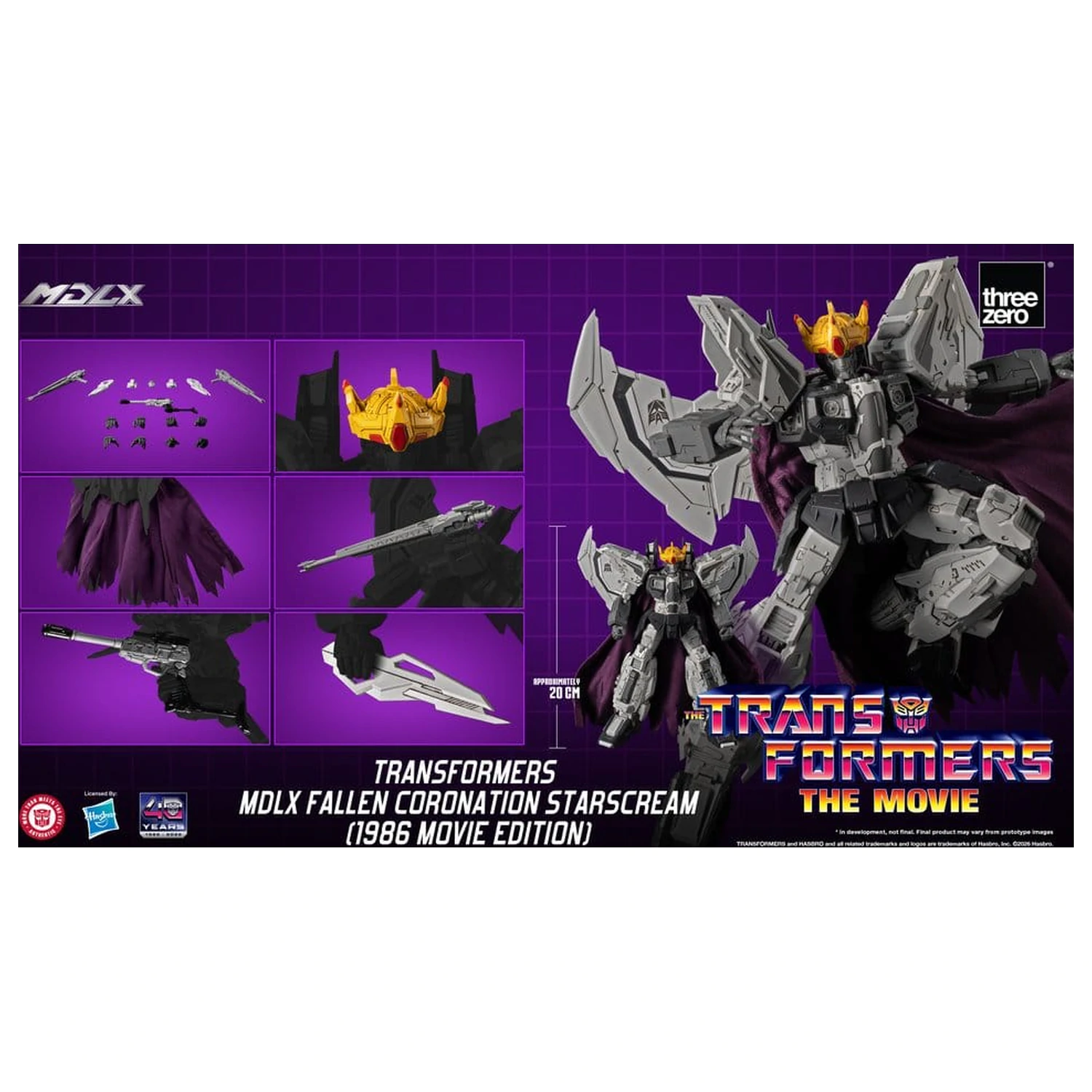 Transformers MDLX Actionfigur Fallen Coronation Starscream (1986 Movie Edition) 20 cm Produktfoto