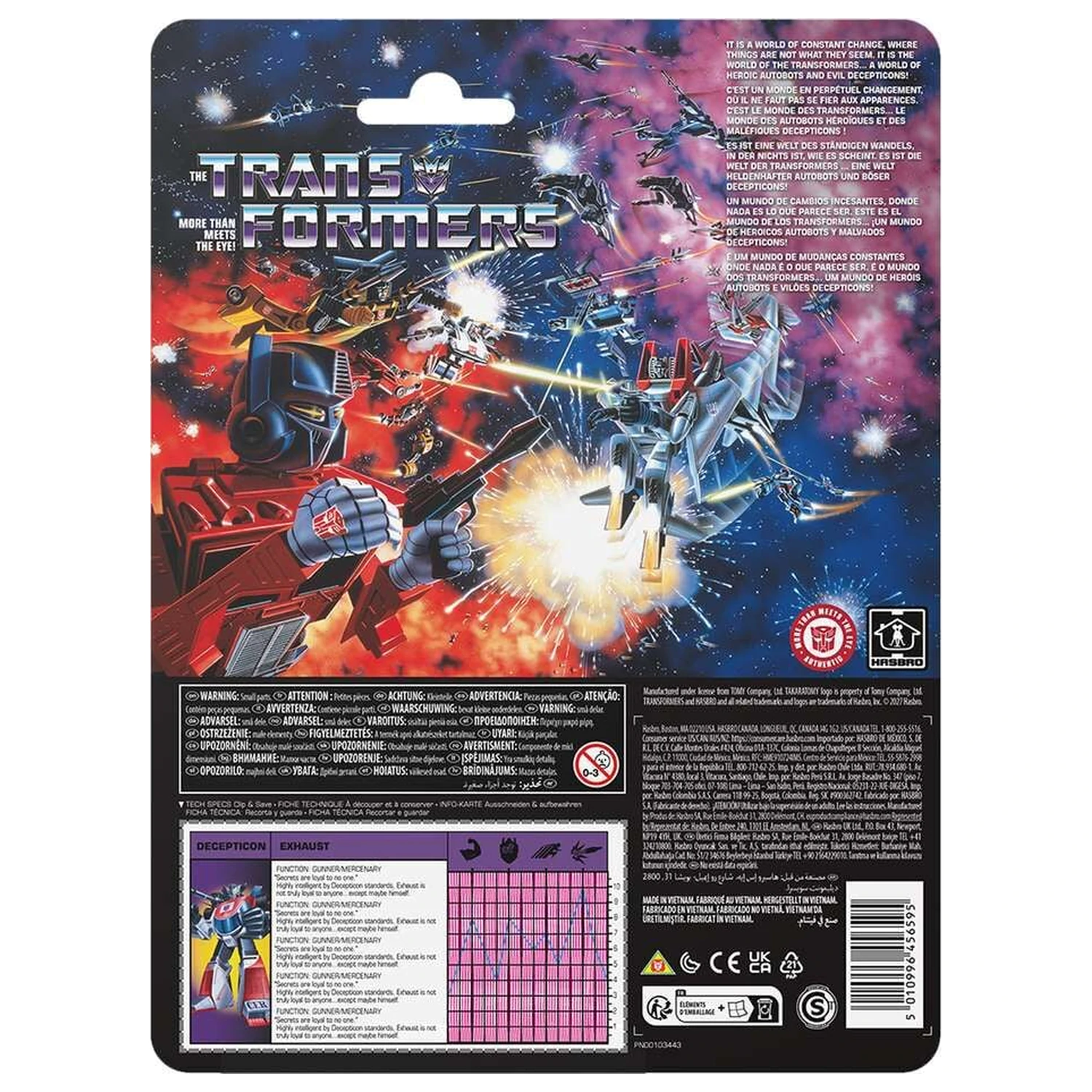 Transformers More Than Meets The Eye Decepticon Exhaust Figur 13,2 cm Produktfoto
