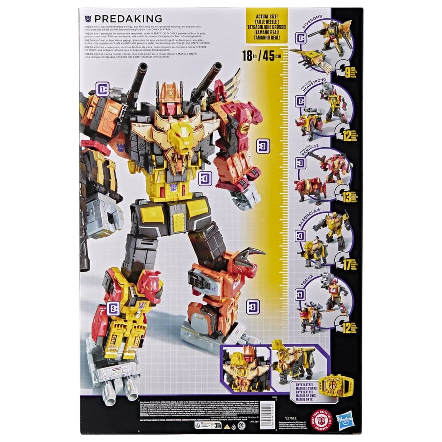Transformers Power of the Primes Combiner Actionfigur Predaking 45 cm Produktfoto