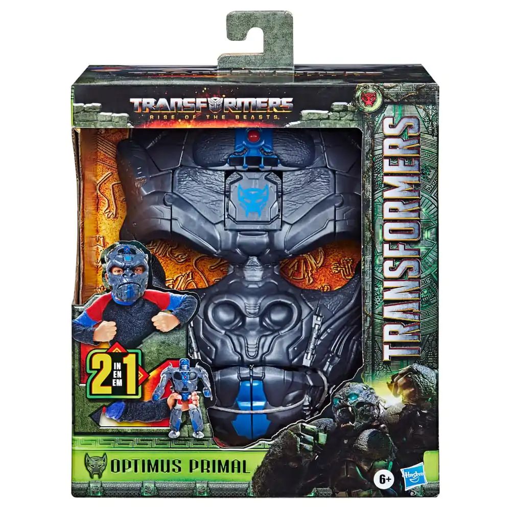 Transformers: Aufstieg der Bestien 2-in-1 Roleplay-Maske / Actionfigur Optimus Primal 23 cm Produktfoto