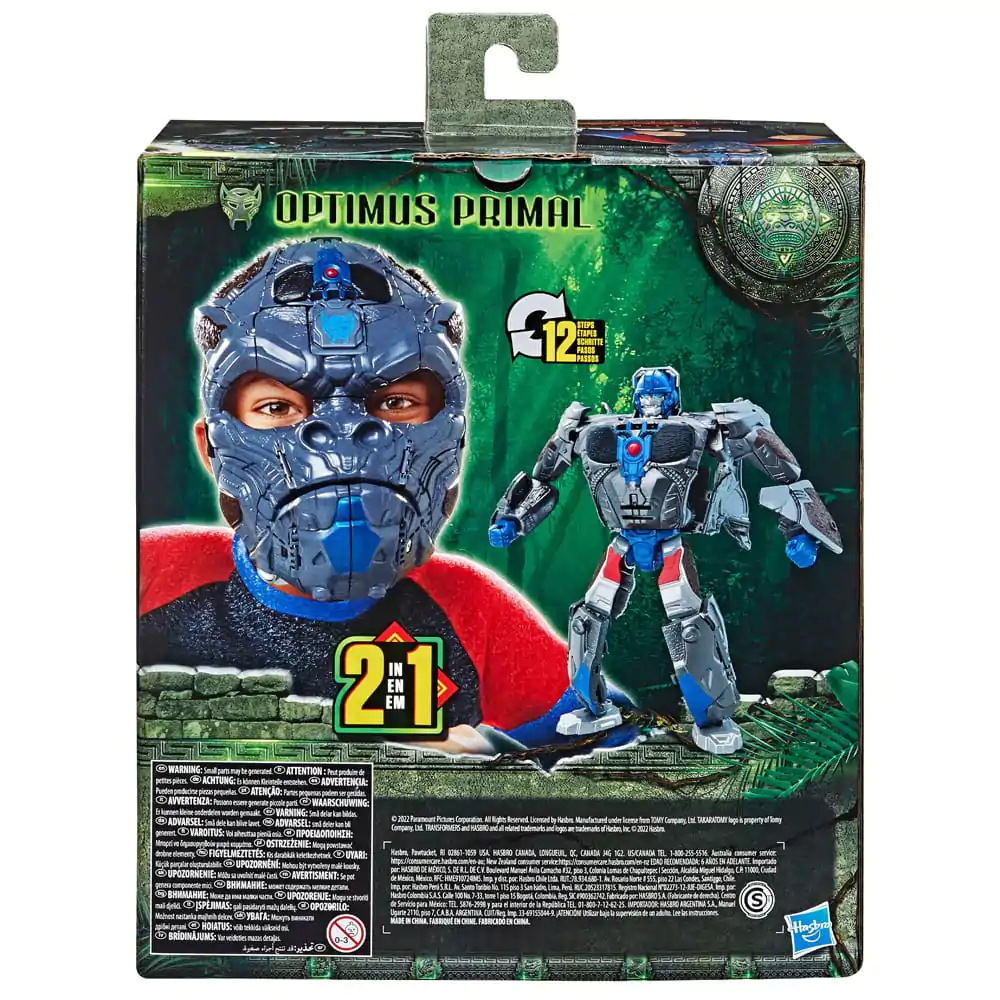 Transformers: Aufstieg der Bestien 2-in-1 Roleplay-Maske / Actionfigur Optimus Primal 23 cm Produktfoto