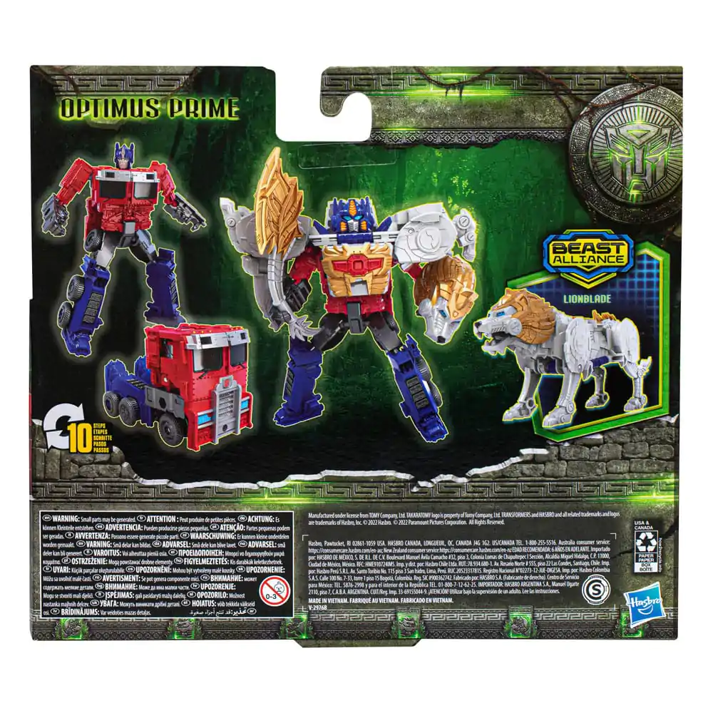 Transformers: Aufstieg der Bestien Beast Alliance Combiner Actionfiguren 2er-Pack Optimus Prime &amp; Lionblade 13 cm Produktfoto