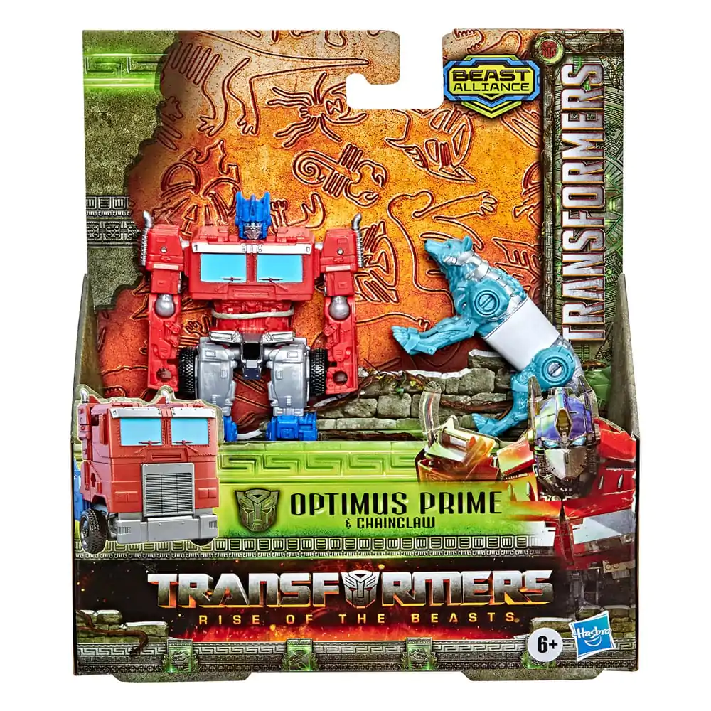 Transformers: Aufstieg der Bestien Beast Alliance Weaponizer Actionfiguren 2er-Pack Optimus Prime &amp; Chainclaw 13 cm Produktfoto