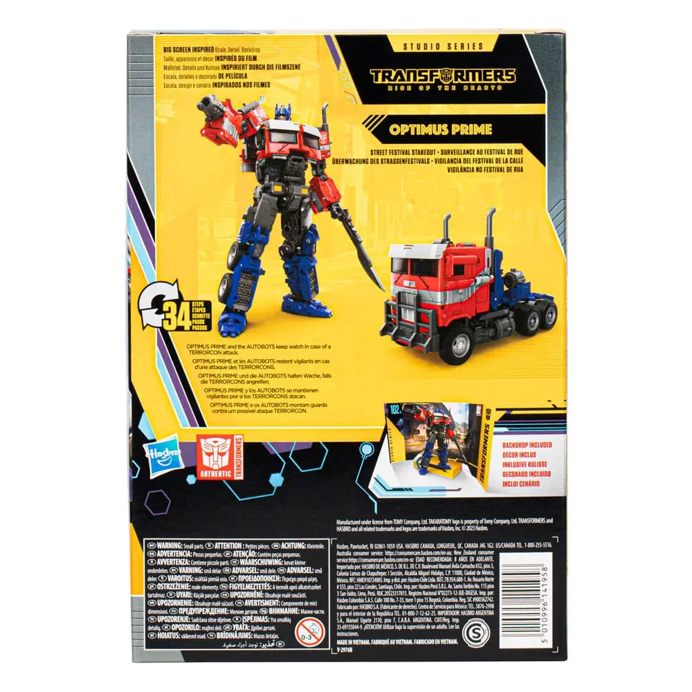 Transformers: Aufstieg der Bestien Buzzworthy Bumblebee Studio Series Actionfigur 102BB Optimus Prime 16 cm Produktfoto