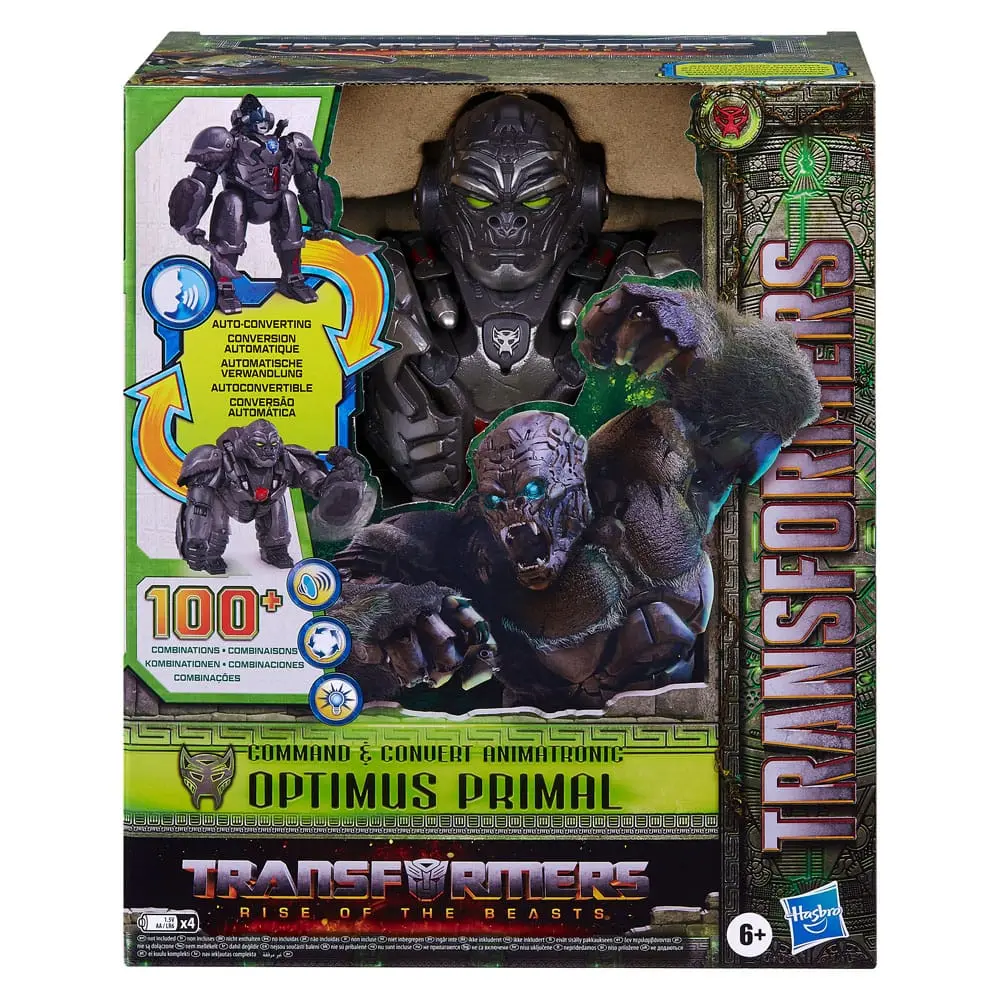 Transformers: Aufstieg der Bestien Elektronische Figur Command & Convert Animatronic Optimus Primal 32 cm Produktfoto