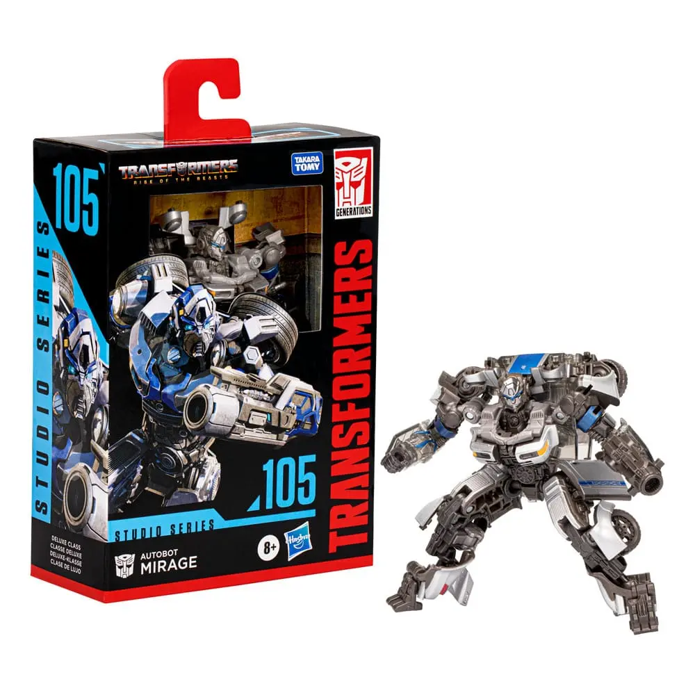 Transformers: Rise of the Beasts Generations Studio Series Deluxe Class Action Figur 105 Autobot Mirage 11 cm Produktfoto