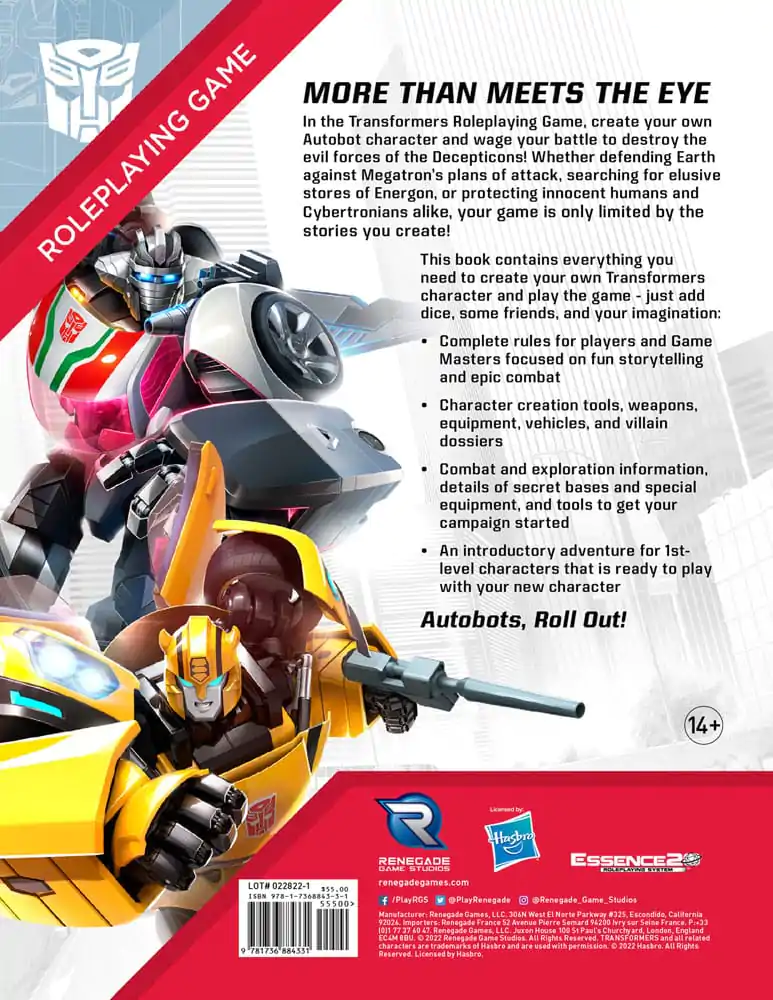 Transformers RPG Grundregelwerk Englische Version Produktfoto