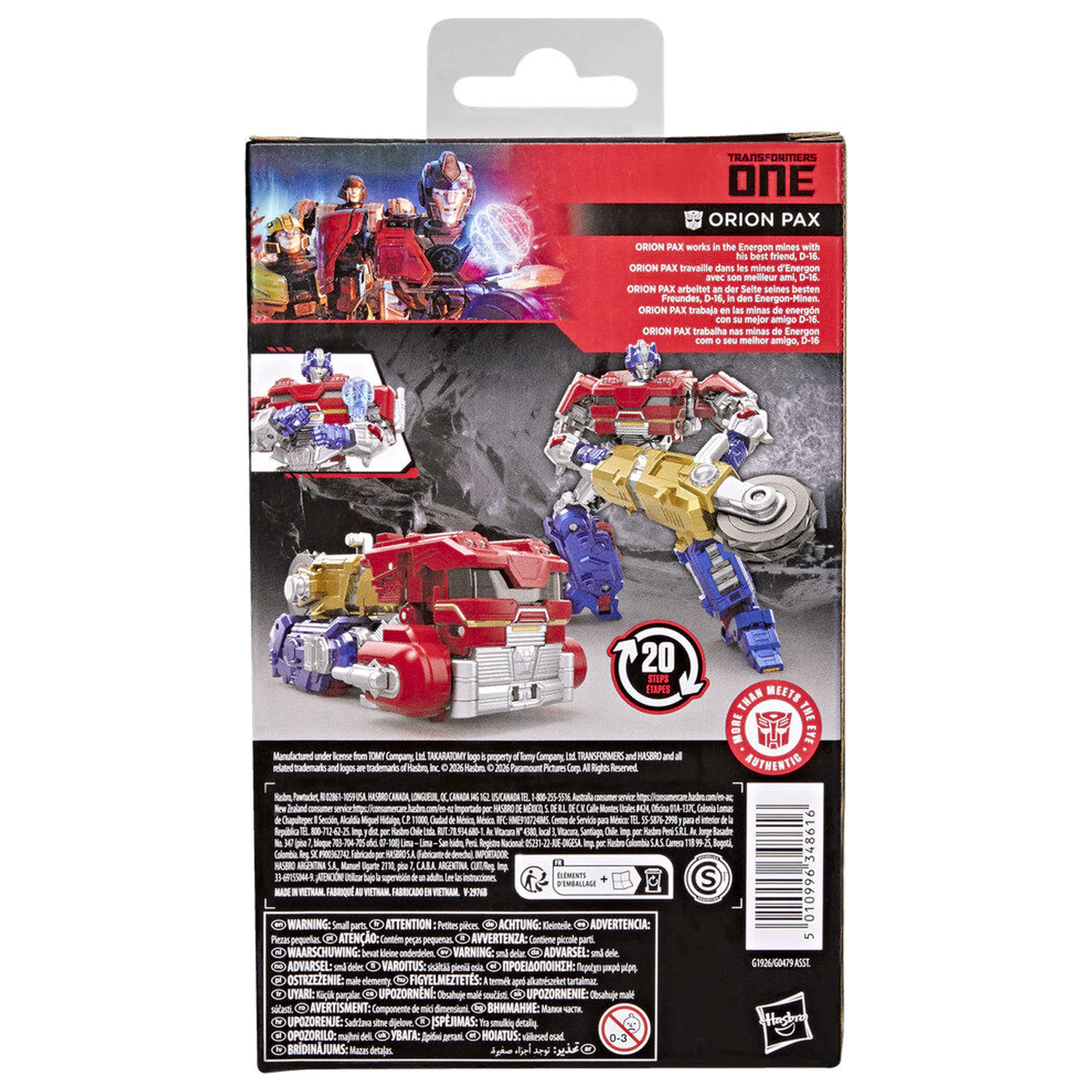 Transformers Studio Series - Transformers One Deluxe Class Orion Pax Figur 12,5 cm Produktfoto