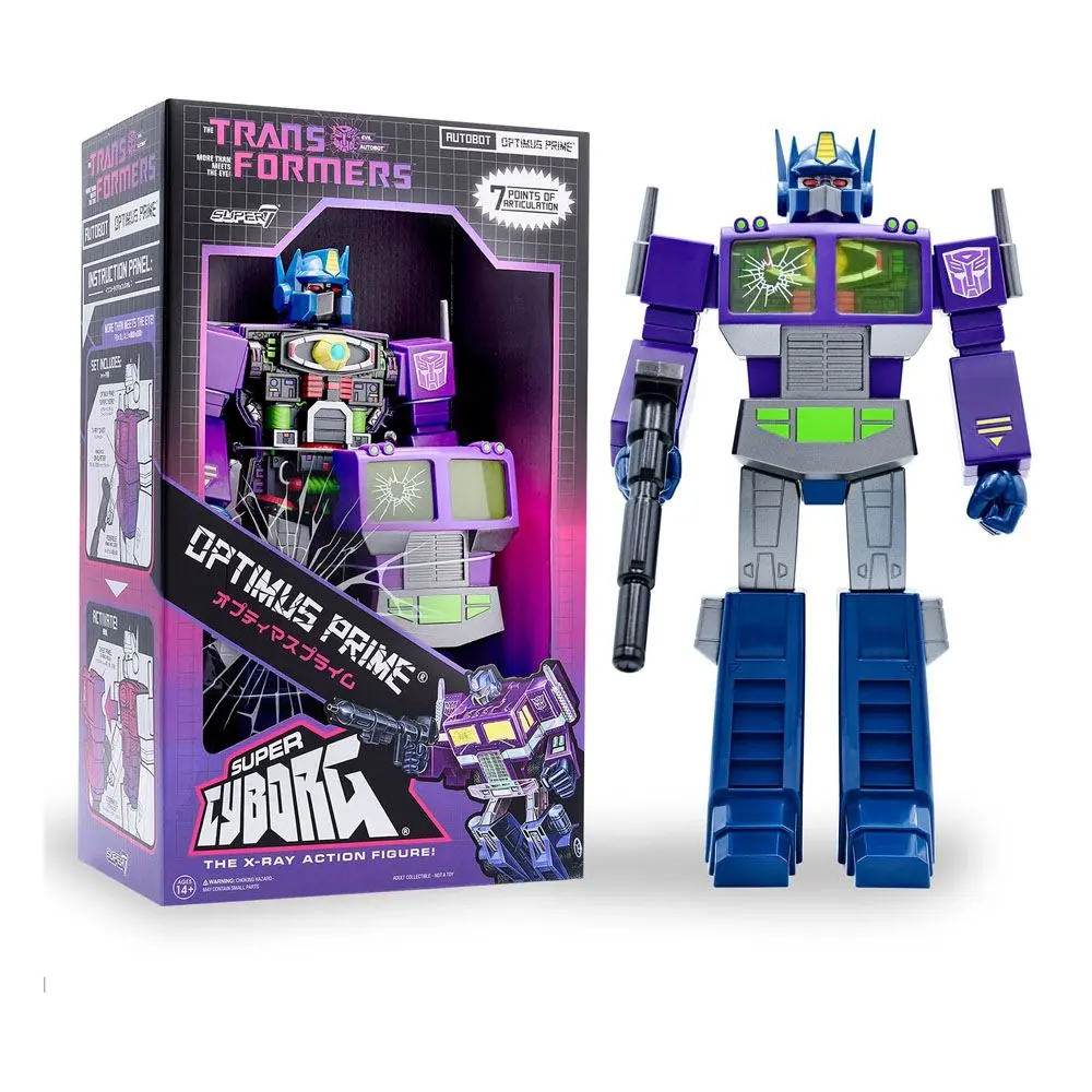Transformers Super Cyborg Actionfigur Optimus Prime (Shattered Glass Purple) 28 cm Produktfoto