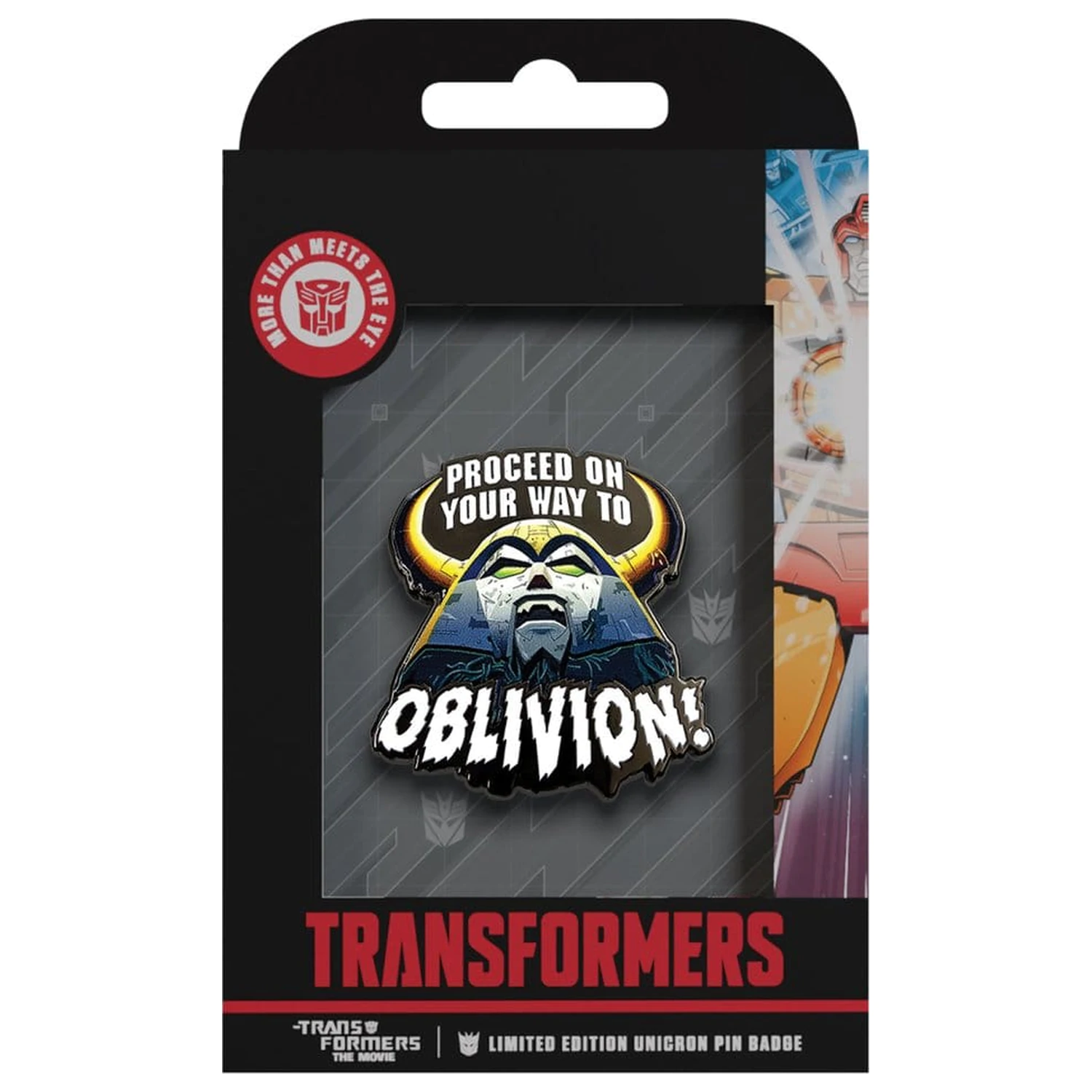 Transformers Anstecknadel The Movie 40th Anniversary Unicron Limitierte Edition Produktfoto