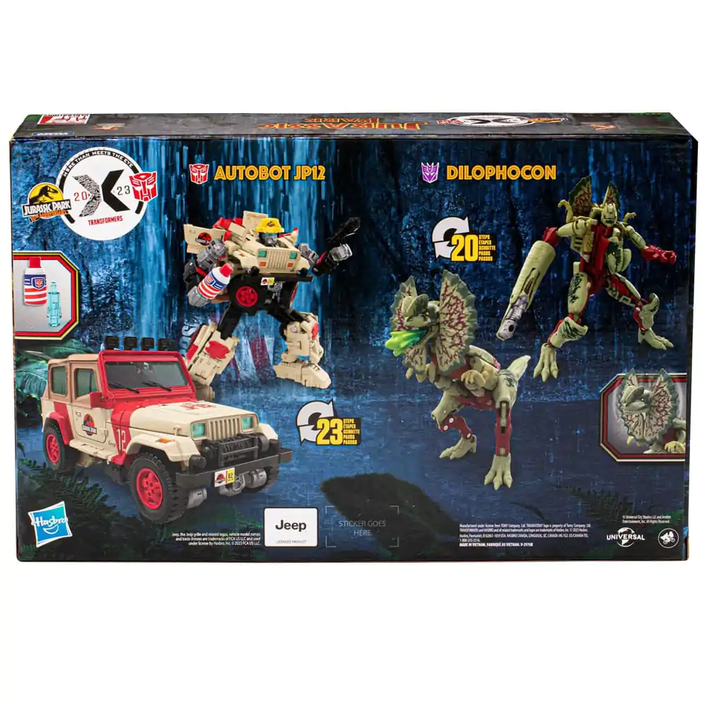 Transformers x Jurassic Park Actionfiguren 2er-Pack Dilophocon & Autobot JP12 termékfotó