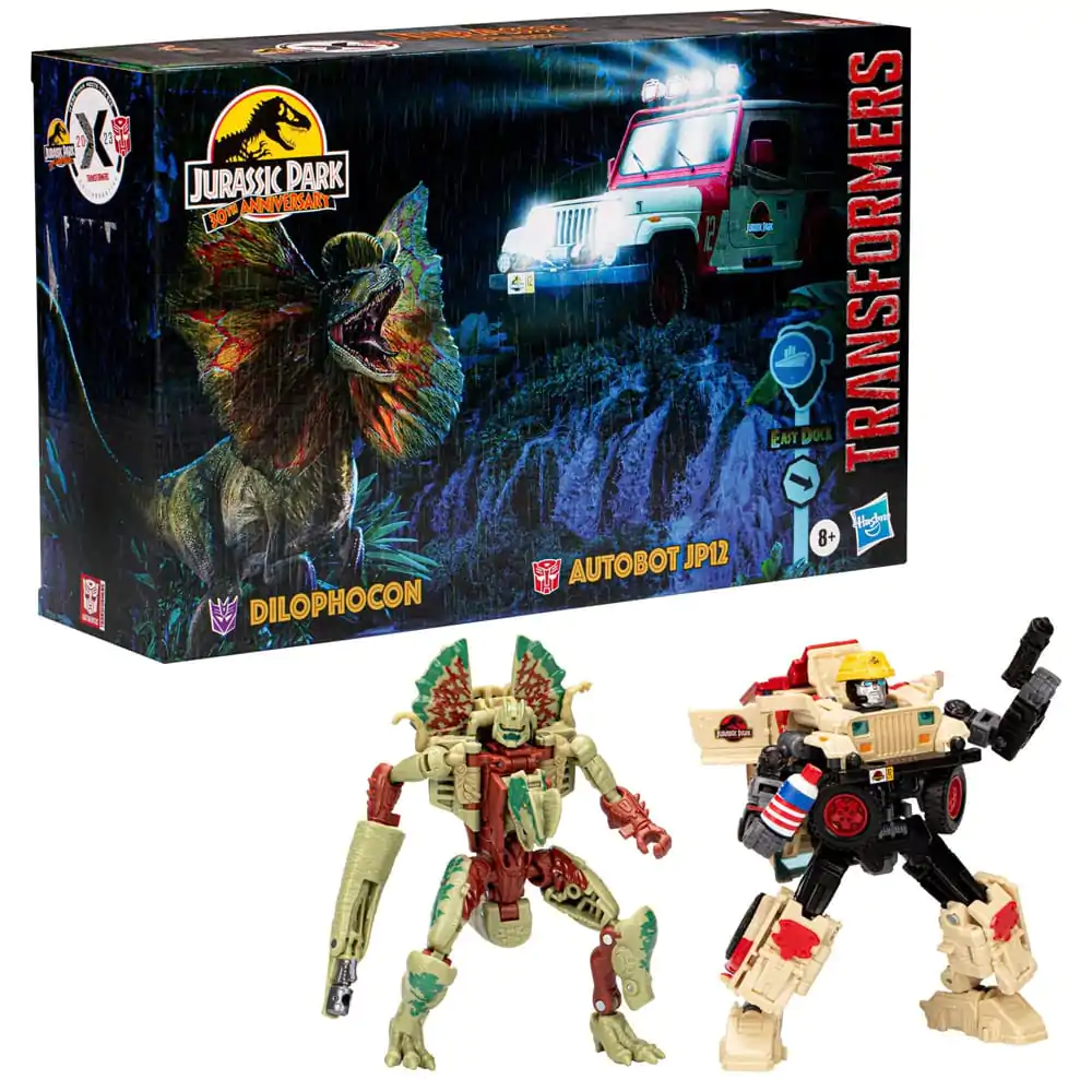 Transformers x Jurassic Park Actionfiguren 2er-Pack Dilophocon & Autobot JP12 termékfotó