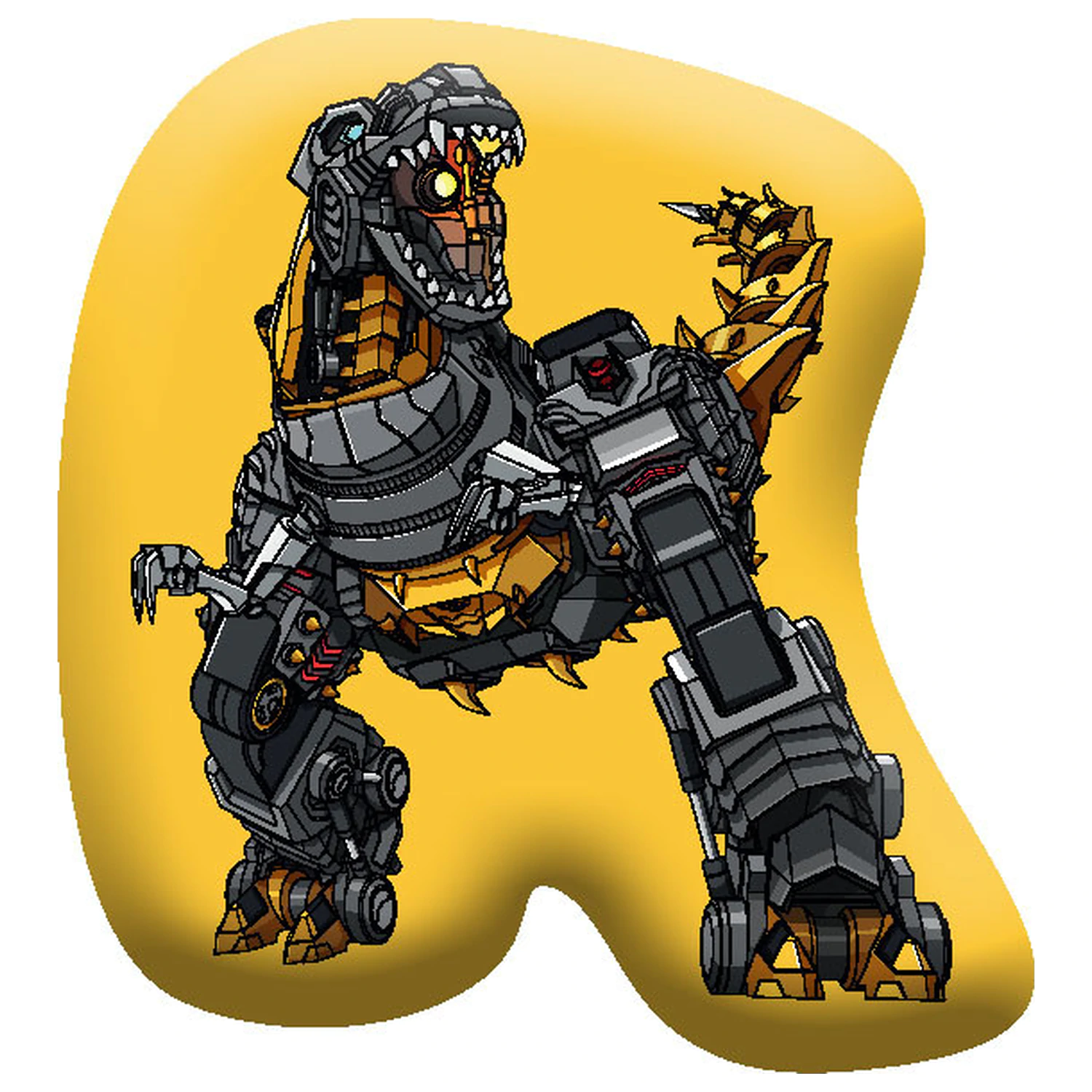 Transformers Gelbes Geformtes Kissen Produktfoto