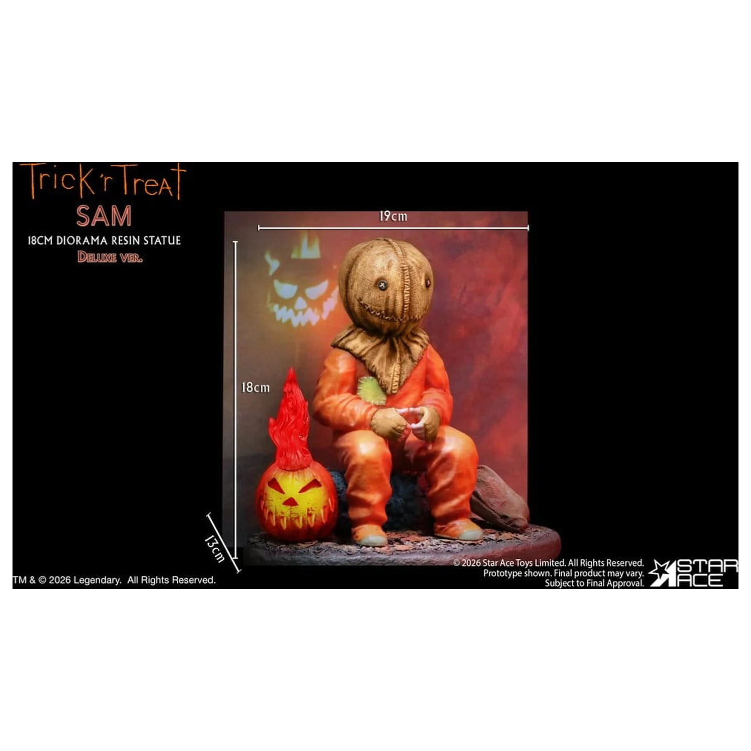 Trick R Treat Diorama Kunstharz Statue Sam DX 18 cm Produktfoto