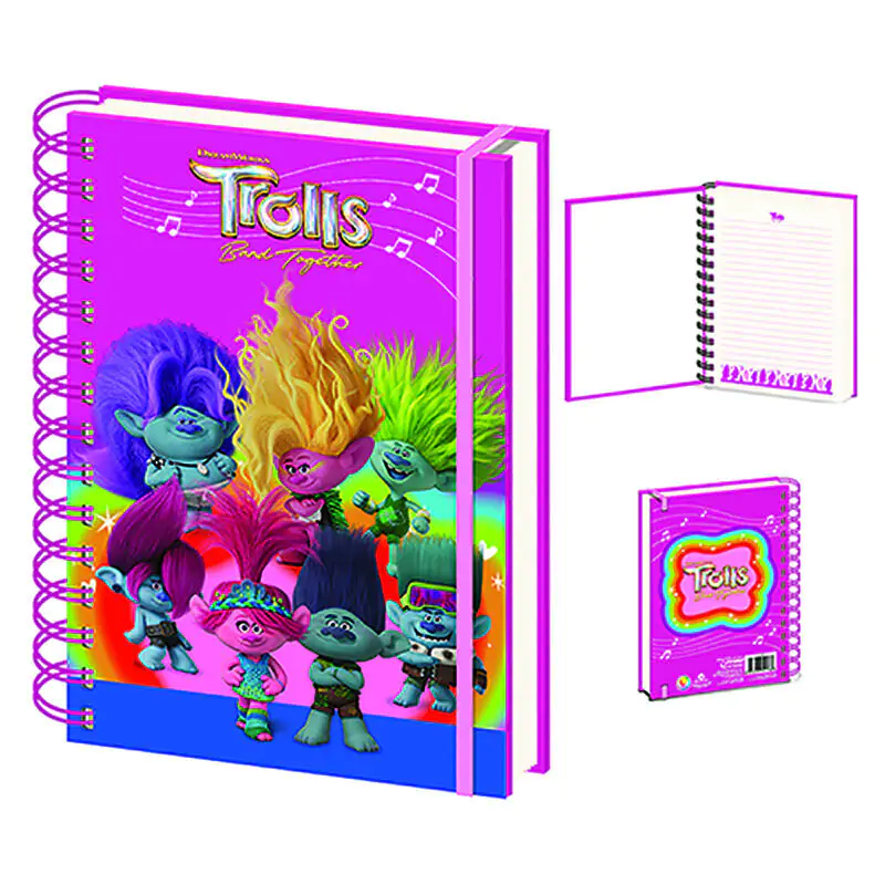 Trolls A5 lenticular Notizbuch Produktfoto