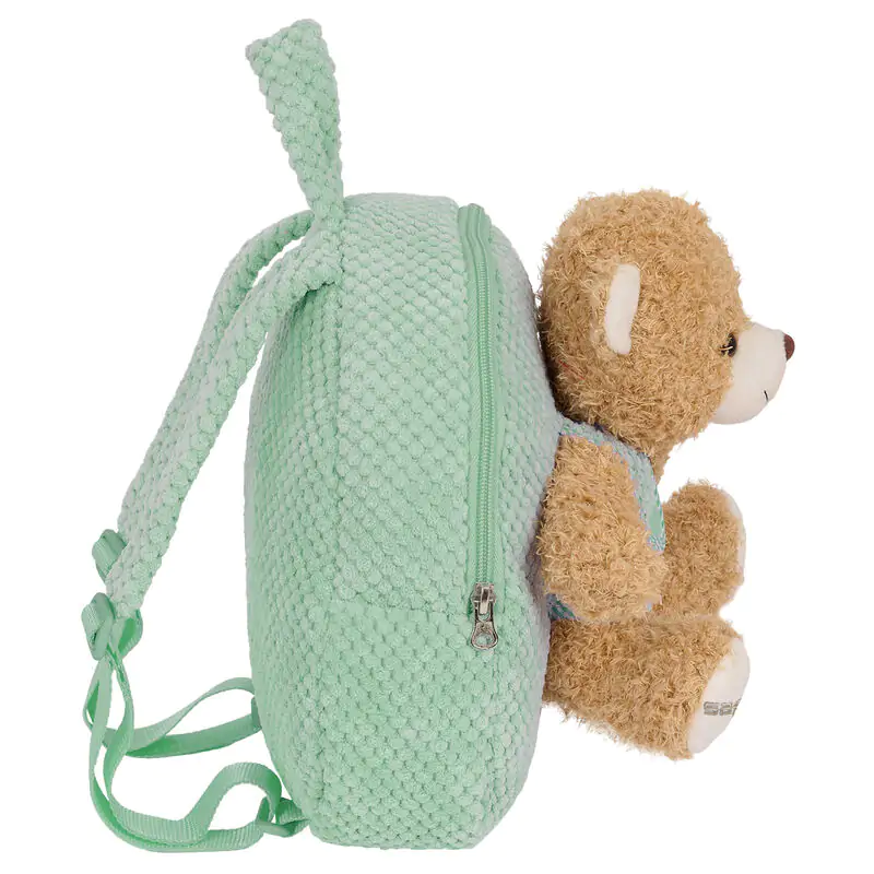 Turquoise Rucksack mit Bär Plüsch 27cm Produktfoto