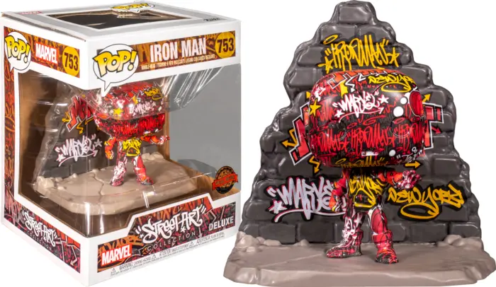 Marvel POP! Street Art Collection Deluxe Vinyl Figur Iron Man 9 cm Produktfoto