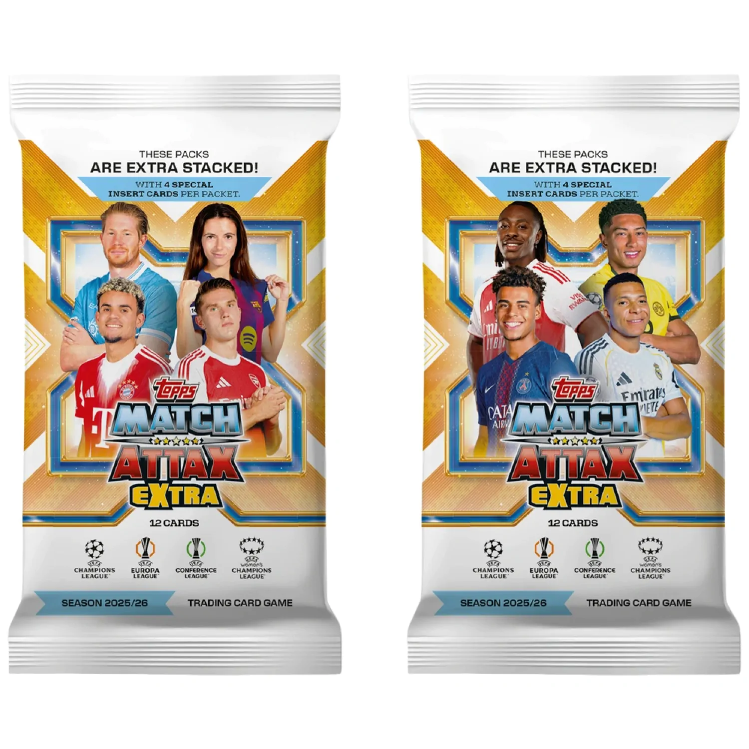 UEFA Champions League Match Attax Extra Trading Cards 2025/26 Booster Packung Produktfoto