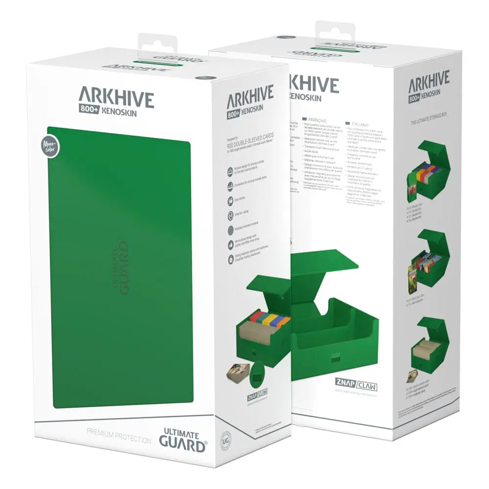 Ultimate Guard Arkhive 800+ XenoSkin Monocolor Grün Produktfoto