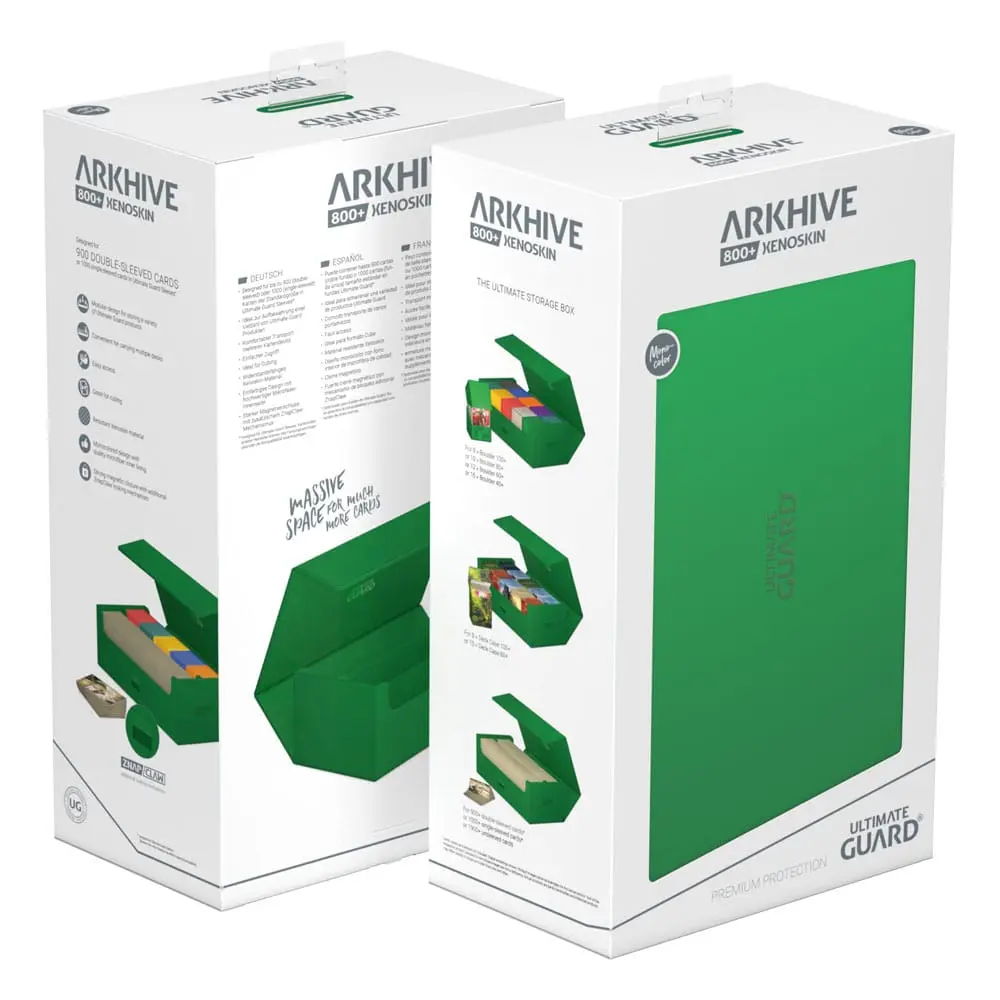 Ultimate Guard Arkhive 800+ XenoSkin Monocolor Grün Produktfoto