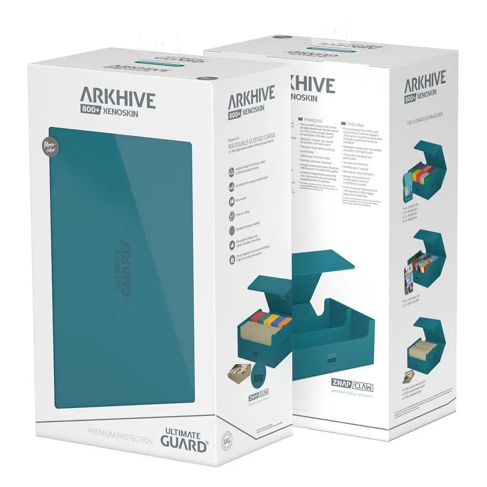 Ultimate Guard Arkhive 800+ XenoSkin Monocolor Petrolblau Produktfoto