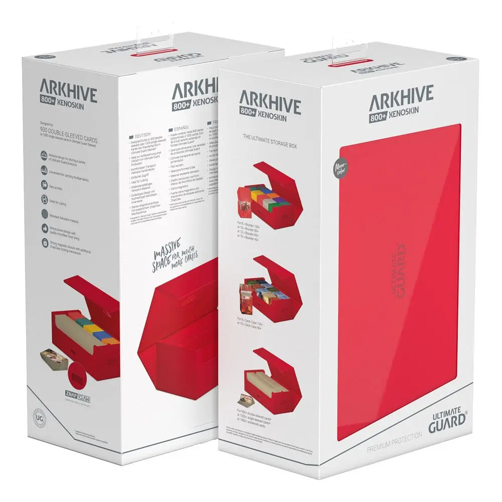 Ultimate Guard Arkhive 800+ XenoSkin Monocolor Rot Produktfoto