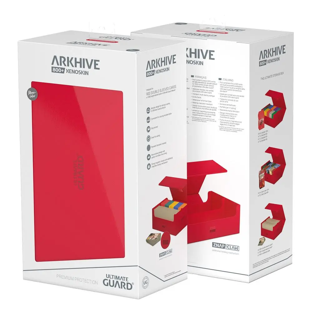 Ultimate Guard Arkhive 800+ XenoSkin Monocolor Rot Produktfoto